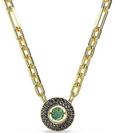 Womens Sparkling Dance Goldtone & Crystal Pendant Necklace Product Image