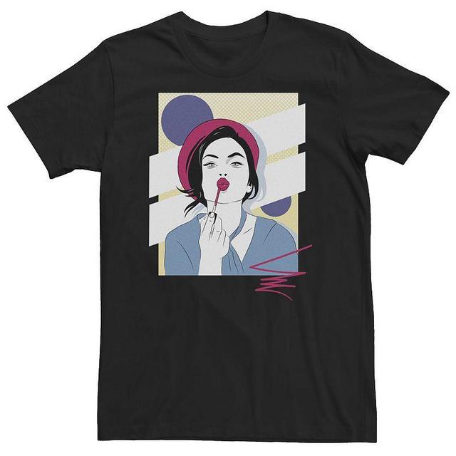 Big & Tall Abstract Lipstick Portrait Tee, Mens Product Image