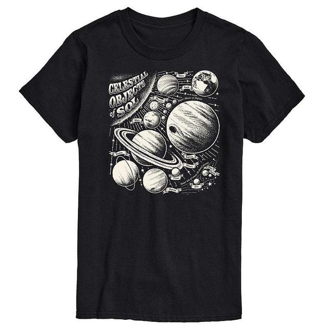 Mens Celestial Objects Graphic Tee Red Product Image