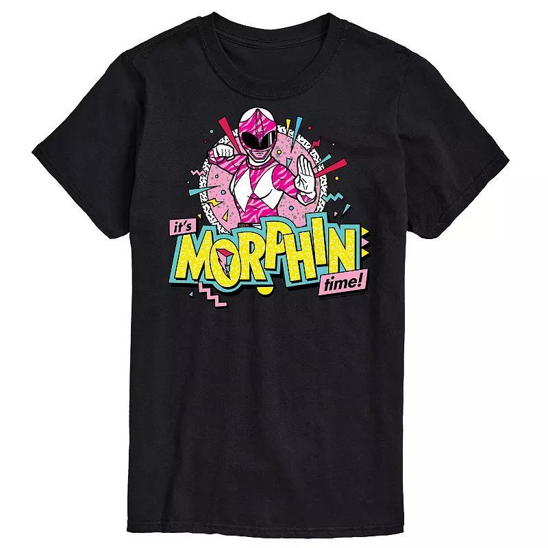 Mens Power Rangers Morphin Time Pink Graphic Tee Product Image