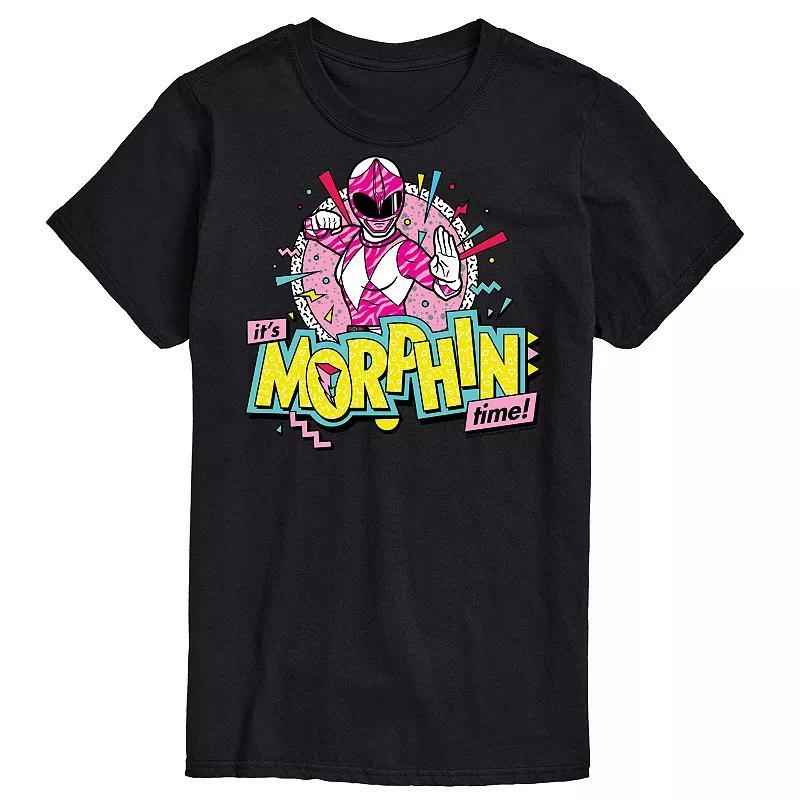 Big & Tall Power Rangers Morphin Time Pink Graphic Tee, Mens Product Image