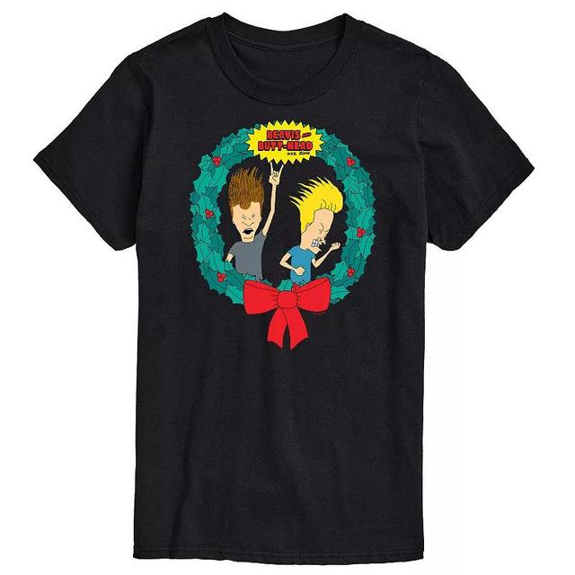 Big & Tall Beavis & Butthead Rockin Wreath Tee, Mens Product Image