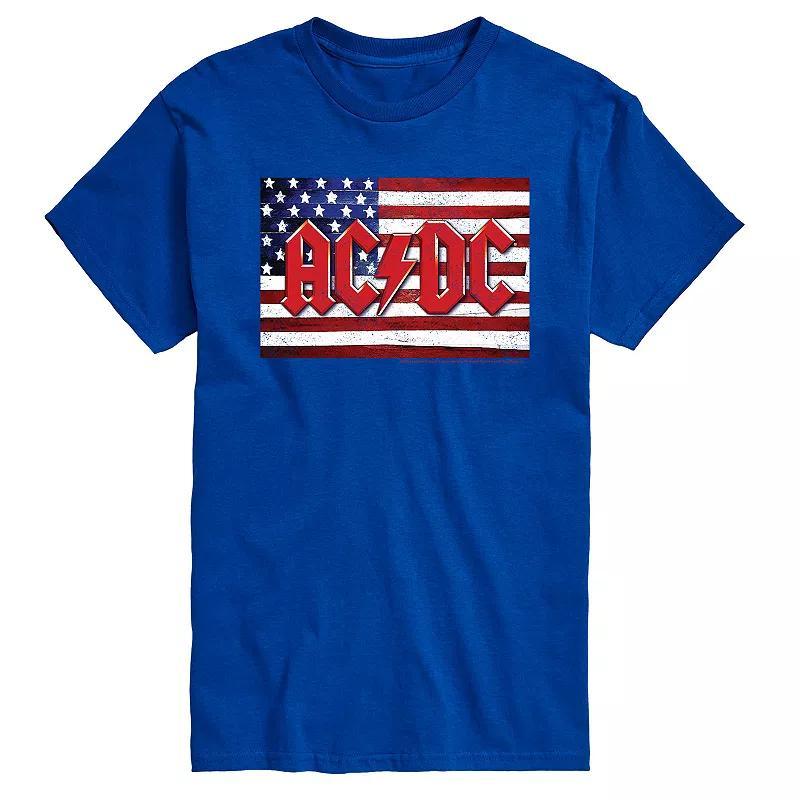 Big & Tall ACDC American Flag Logo Tee, Mens Product Image