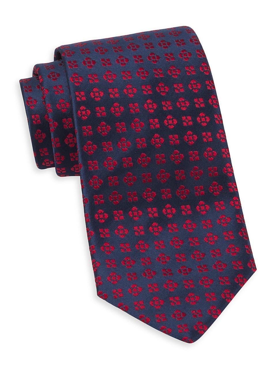 Mens Neat Geo Motif Silk Tie Product Image