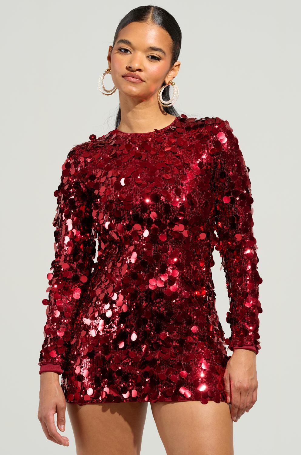 SHE'S ALL THAT SEQUIN MINI DRESS Product Image