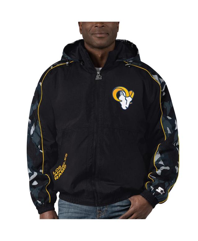 Mens Starter Black Los Angeles Rams Thursday Night Gridiron Full-Zip Hoodie Jacket Product Image