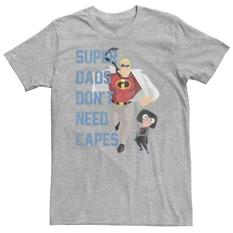 Big & Tall Disney / Pixar Incredibles Super Dads No Capes Tee, Mens, Size: 4XLT, Med Grey Product Image