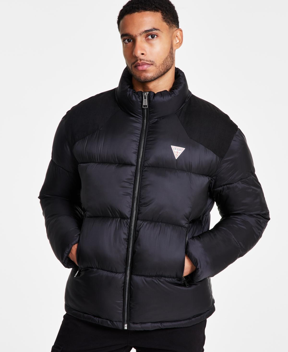 Guess Mens Larry Fabric Block Puffer Jacket Product Image