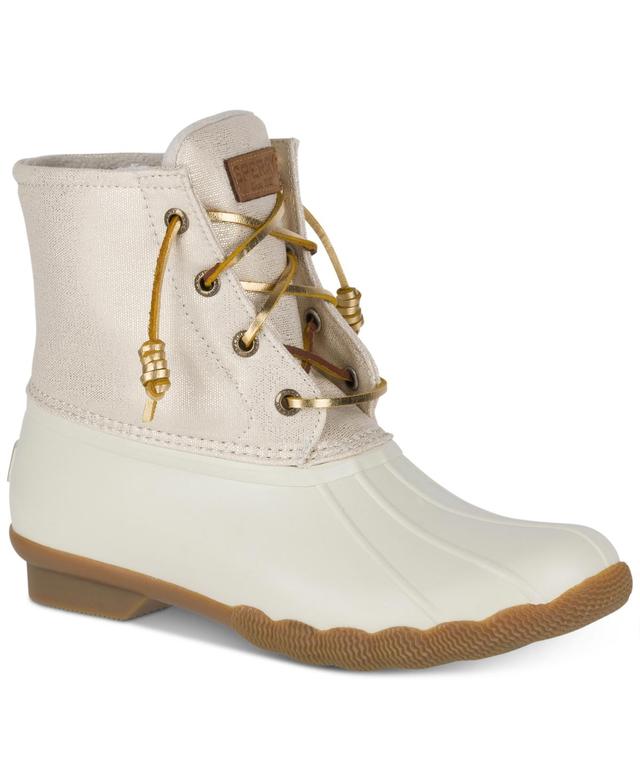 Sperry Womens Saltwater Waterproof Duck Boots, Created for Macys - Oat Product Image