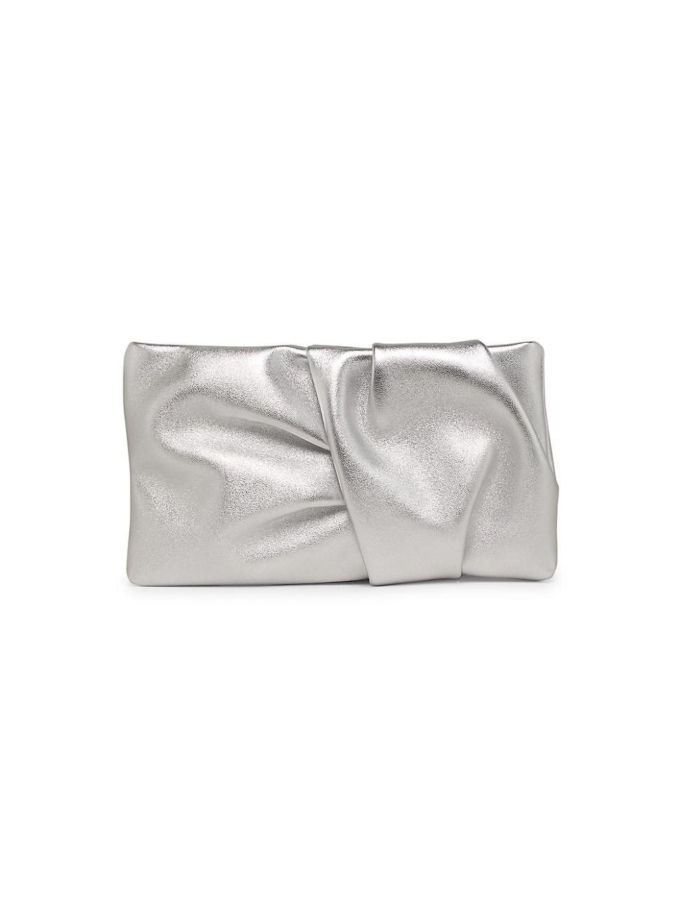 Womens Bonny Metallic Leather Clutch Product Image