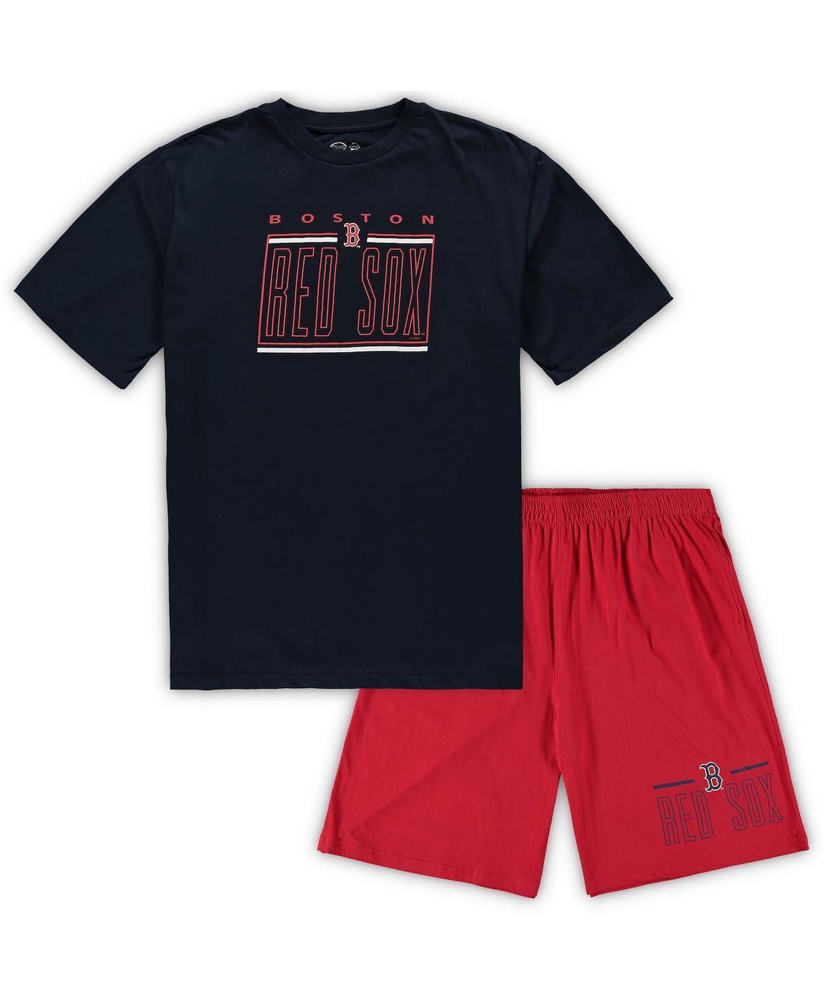 Men's Concepts Sport Navy/Red Boston Red Sox Big & Tall T-Shirt & Shorts Sleep Set Product Image