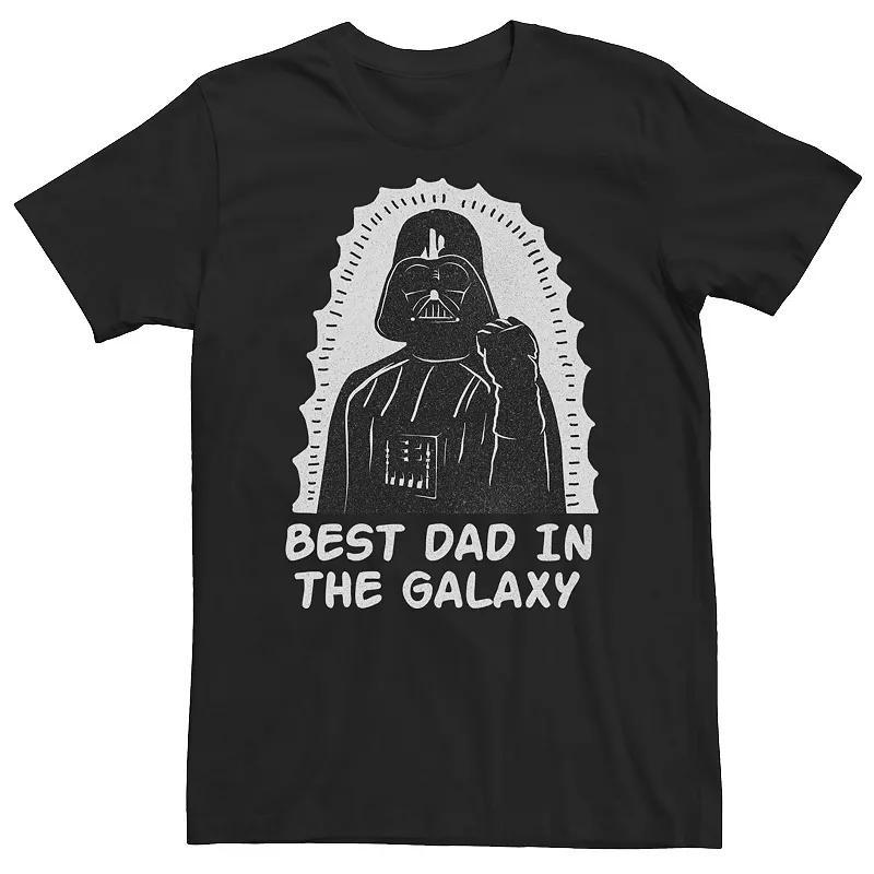 Big & Tall Star Wars Darth Vader Best Dad In The Galaxy Tee, Mens Product Image