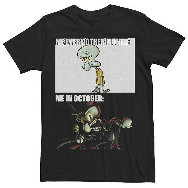 Mens Nickelodeon SpongeBob SquarePants Squidward October Meme Graphic Tee Product Image