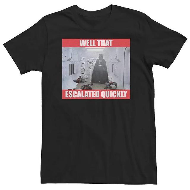 Big & Tall Star Wars Darth Vader Well That Escalated Quickly Tee, Mens Product Image