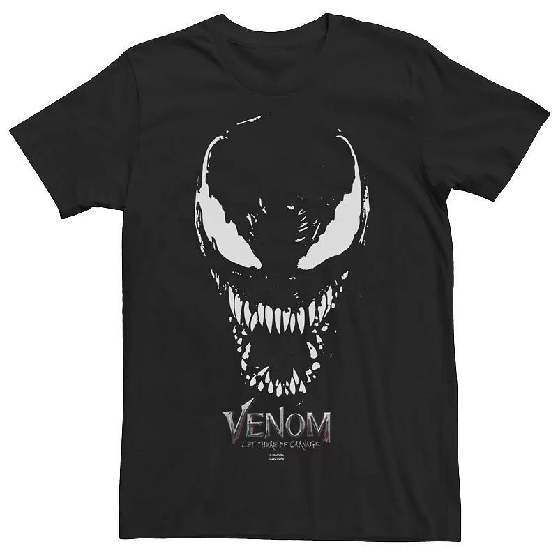 Big & Tall Marvel Venom: Let There Be Carnage Big Face Venom Tee, Mens Black Product Image