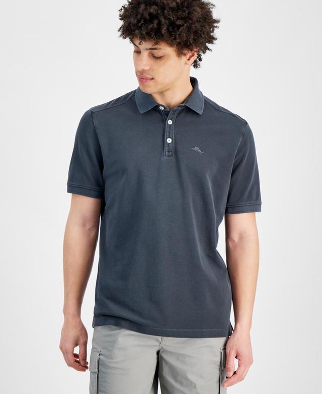 Tommy Bahama Mens Lookout Washed Solid Short-Sleeve Polo Shirt Product Image