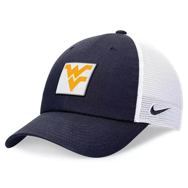 Mens Nike /White West Virginia Mountaineers Primetime Club Trucker Adjustable Hat Blue Product Image