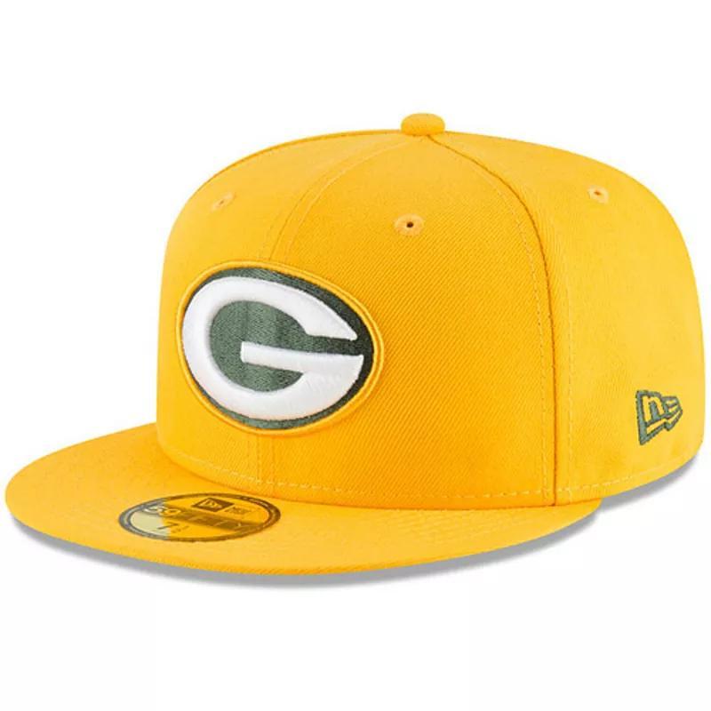 Mens New Era Gold Green Bay Packers Omaha 59FIFTY Fitted Hat Product Image