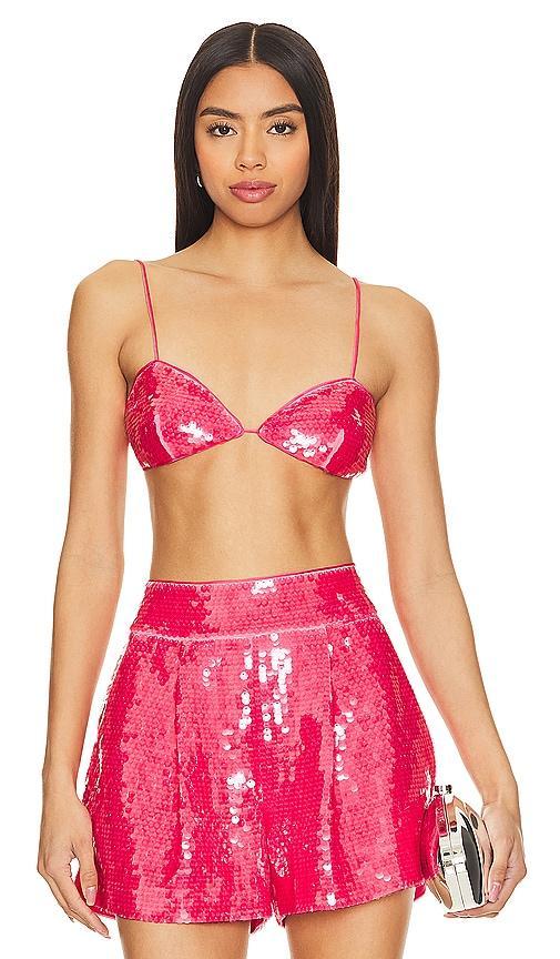 Sequin String Bikini Top Product Image