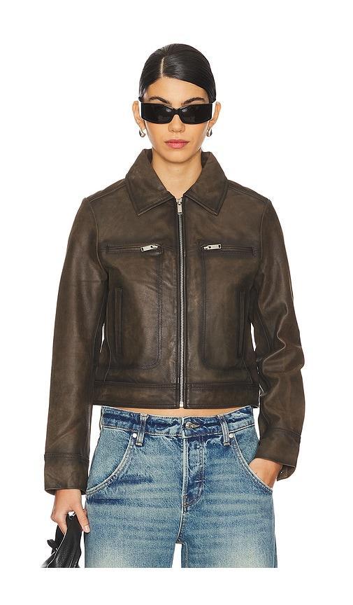 Stevie Worn Leather Jacket product image