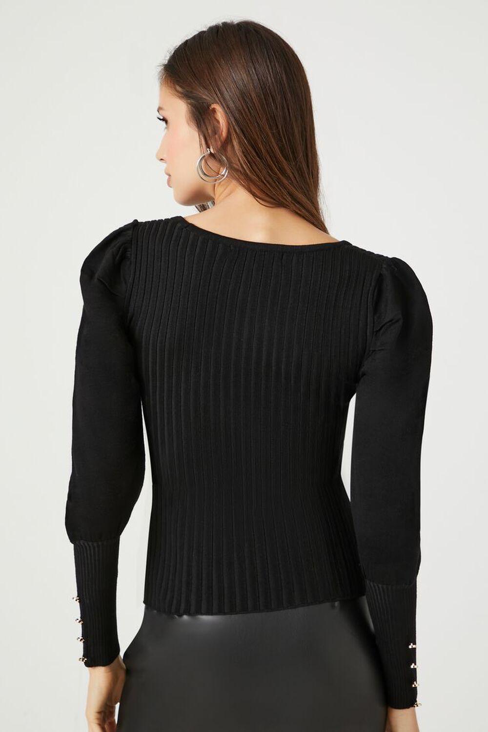 Ribbed Gigot-Sleeve Sweater | Forever 21 Product Image