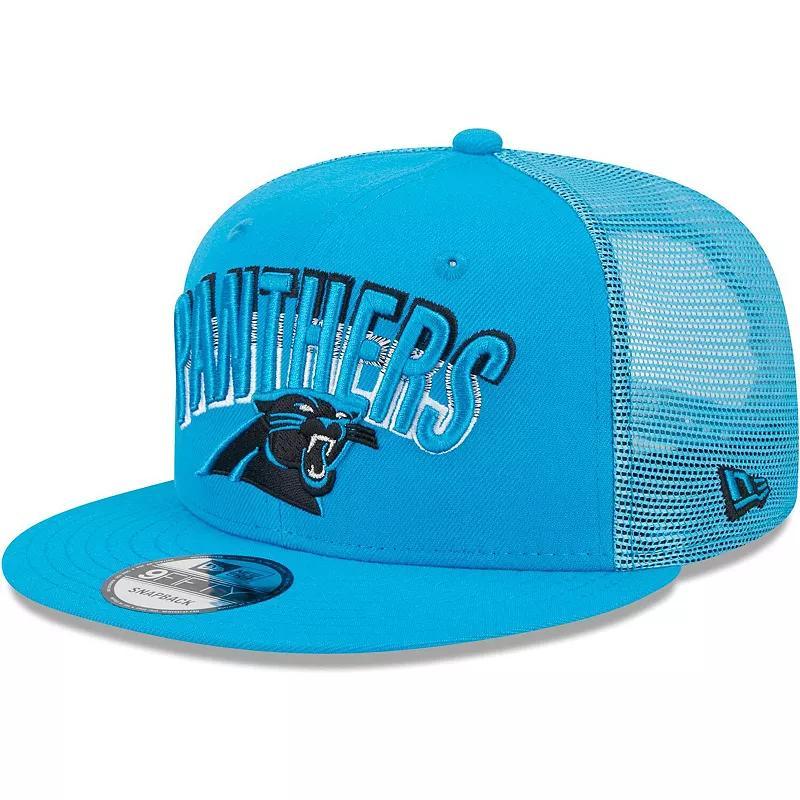 Mens New Era Carolina Panthers Grade Trucker 9FIFTY Snapback Hat Product Image