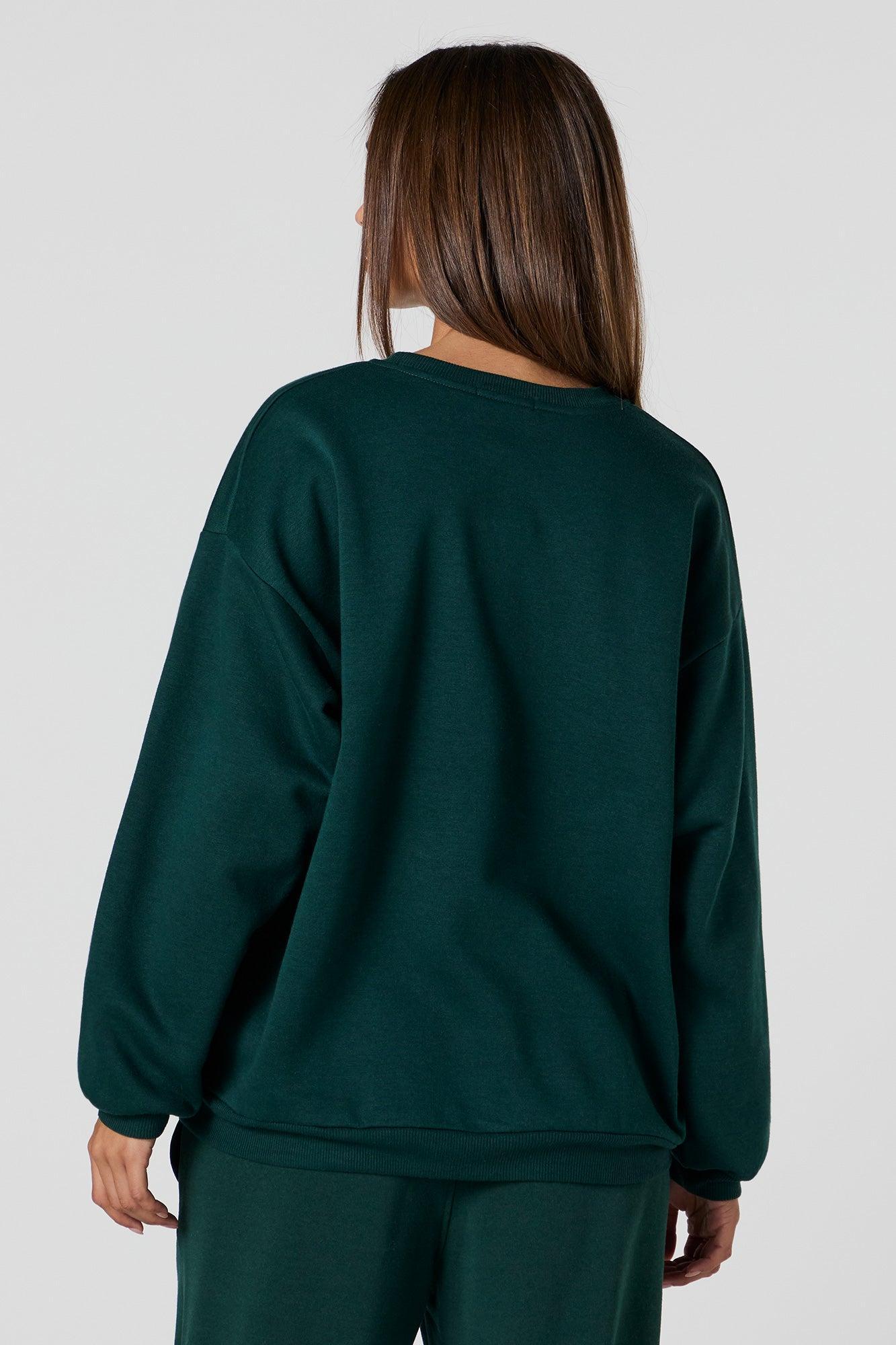 Oversized Soft Fleece Sweatshirt Female Product Image