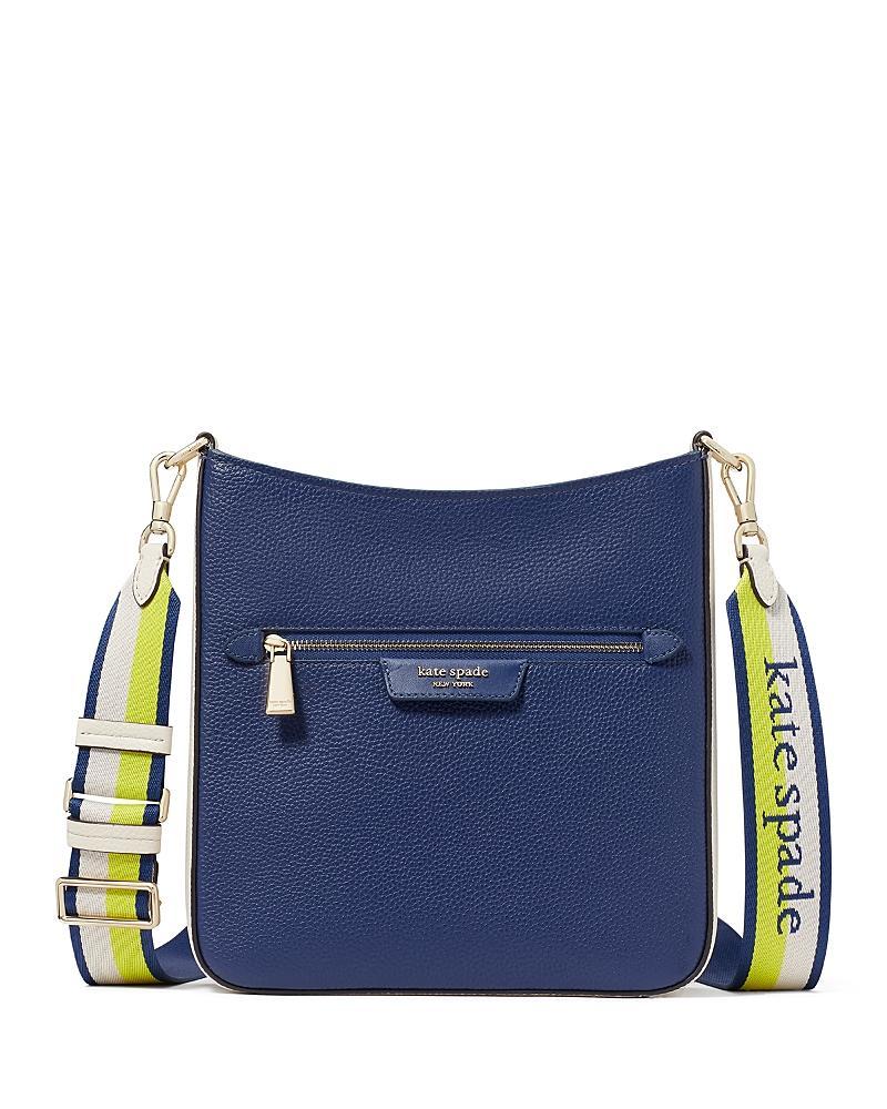 Womens Hudson Colorblocked Leather Messenger Crossbody Bag Product Image
