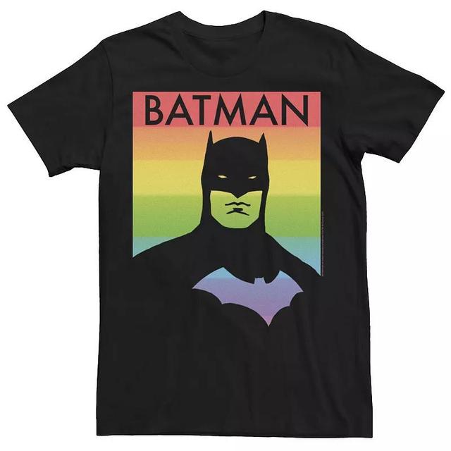 Adult DC Comics Pride Batman Rainbow Poster Tee, Mens Product Image