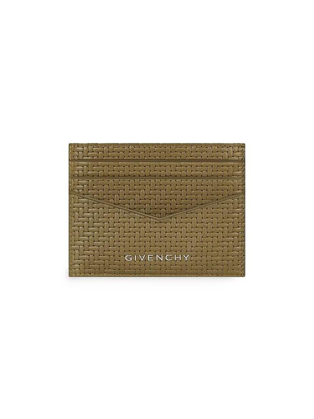 Mens Card Holder in Braided Effect Leather Product Image