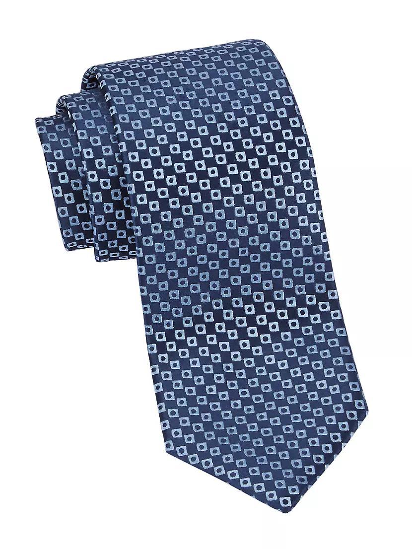 Square Geometric Woven Silk Tie Product Image