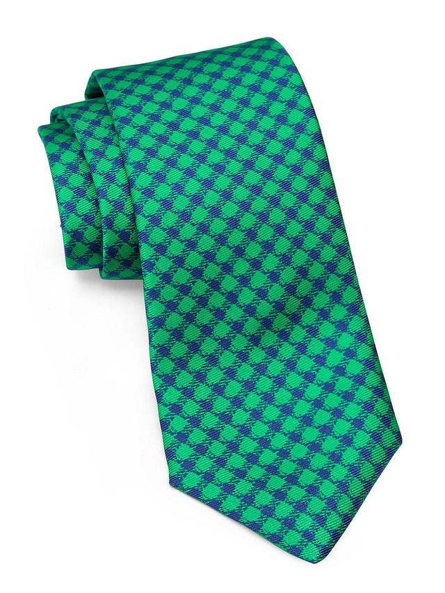 Mens Grid Silk Tie Product Image