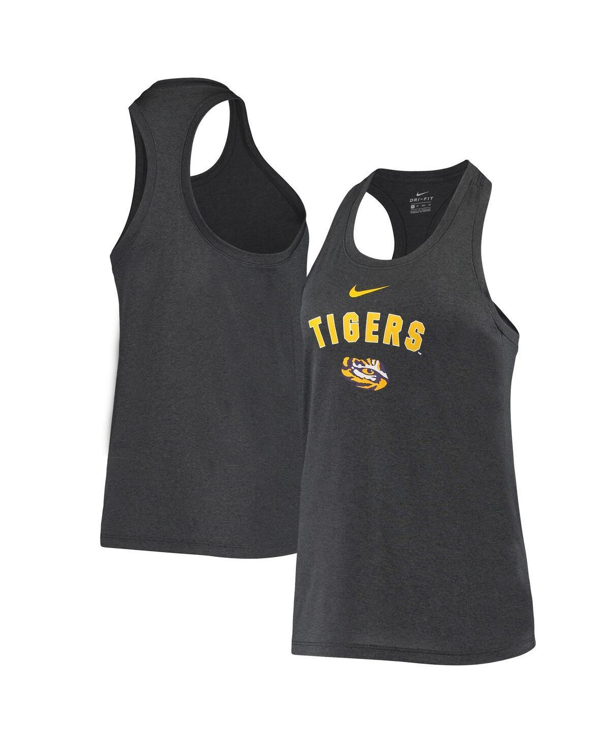 Womens Nike Anthracite Lsu Tigers Arch and Logo Classic Performance Tank Top Product Image