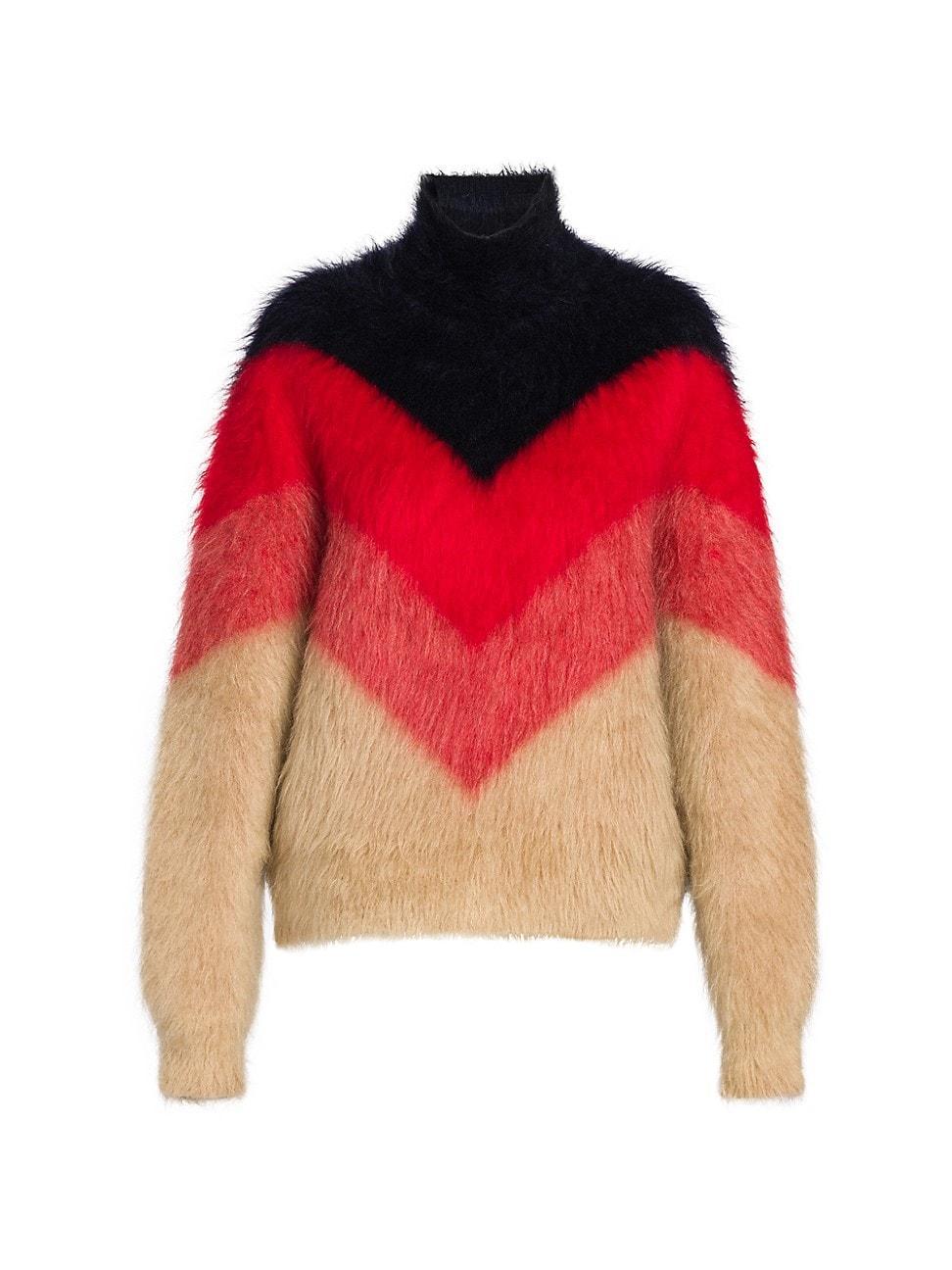 Womens Chevron Wool & Mohair Turtleneck Sweater product image