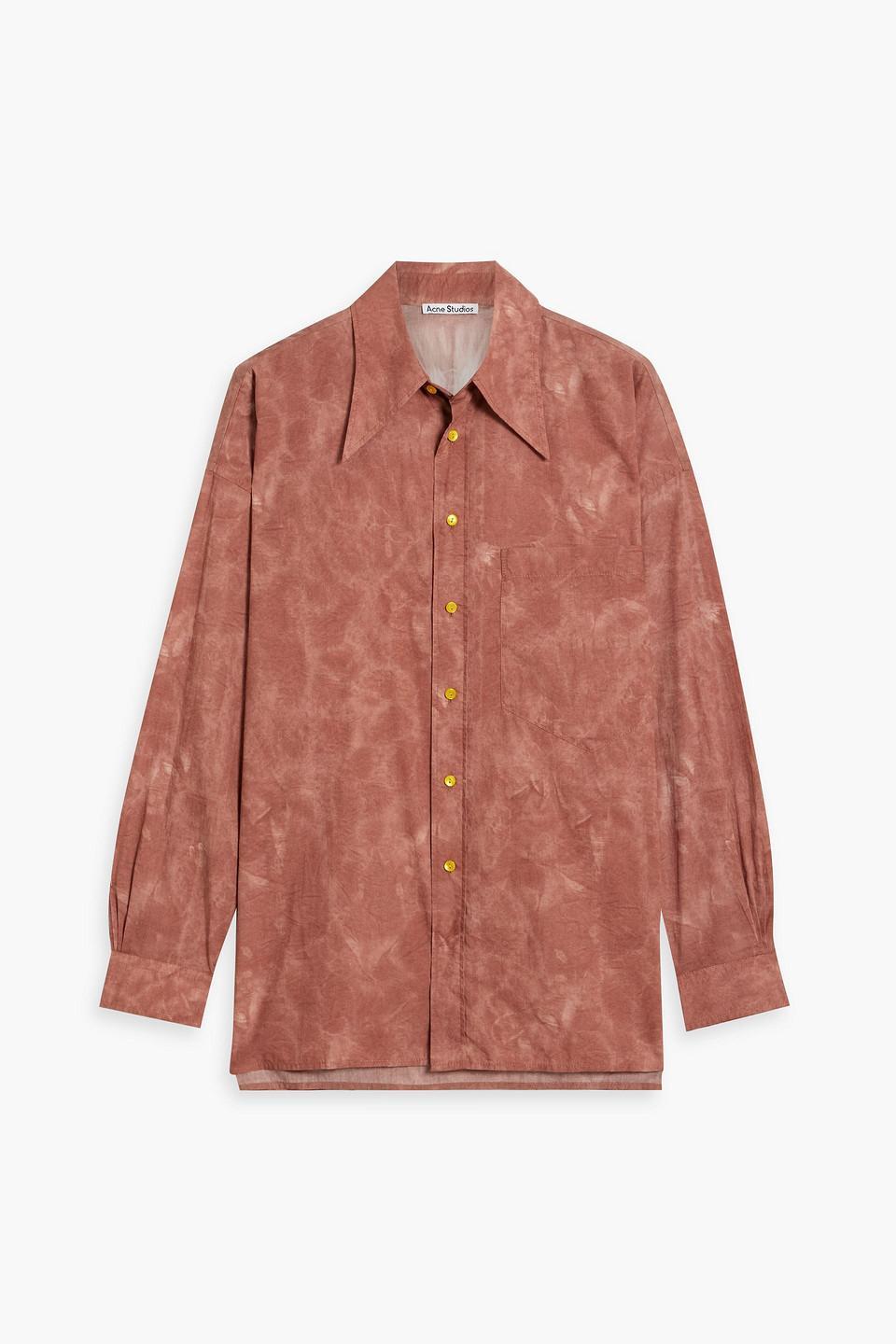 Tie-dyed Cotton-poplin Shirt In Antique Rose Product Image