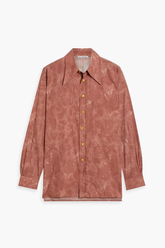 Tie-dyed Cotton-poplin Shirt In Antique Rose Product Image