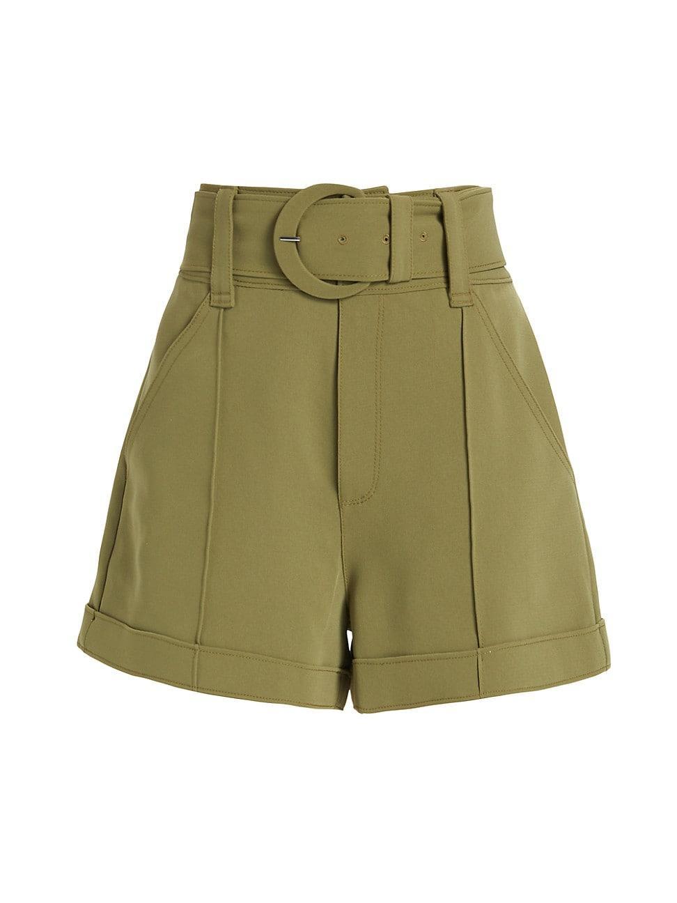 Womens Aldi Belted High-Waisted Shorts Product Image