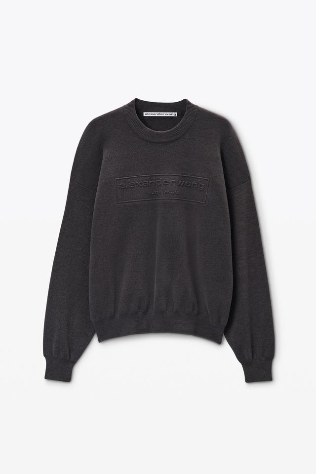 Logo-embossed Sweater In Rib-knit Product Image