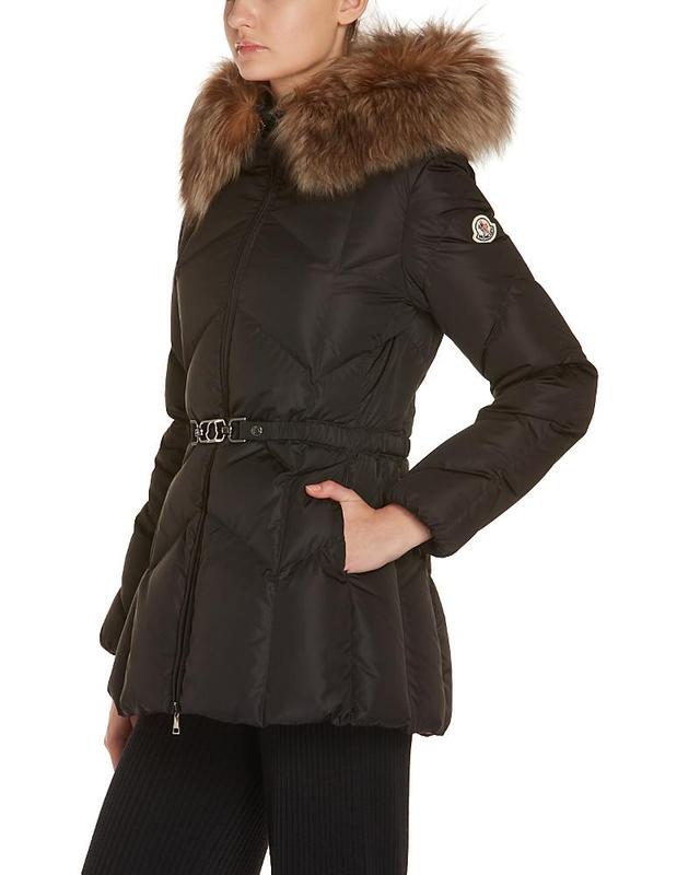 Moncler Loriot Down Jacket with Removable Genuine Shearling Trim Product Image