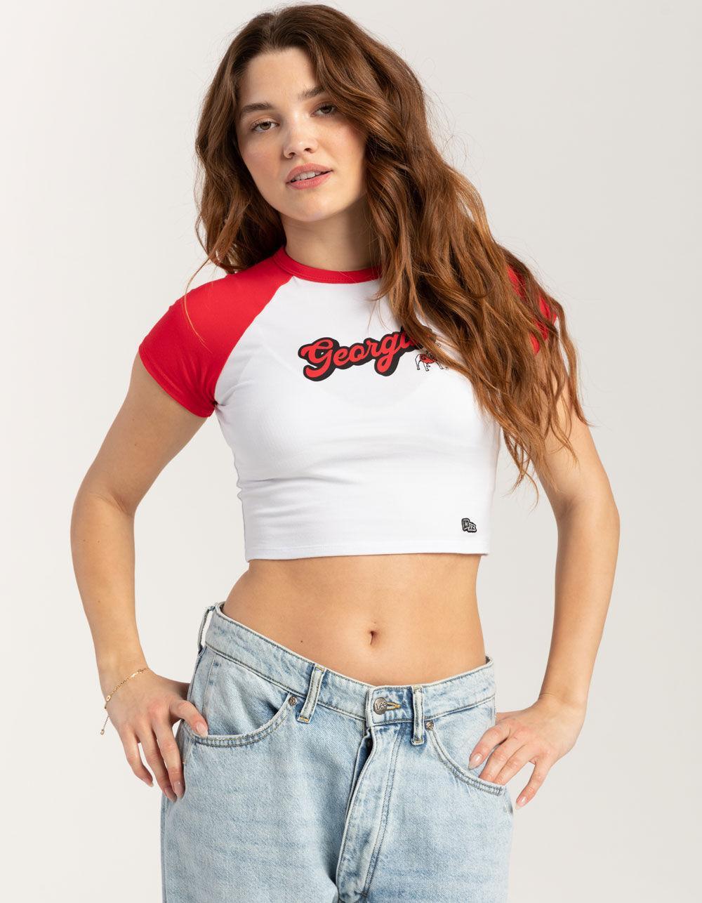 HYPE AND VICE University of Georgia Homerun Womens Raglan Tee Product Image