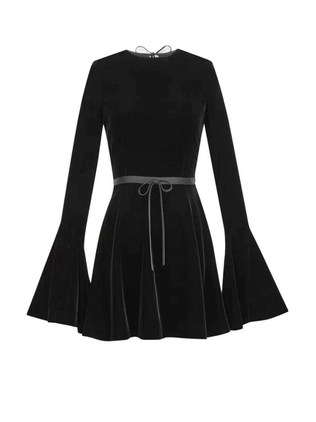 Draped Minidress In Black Product Image