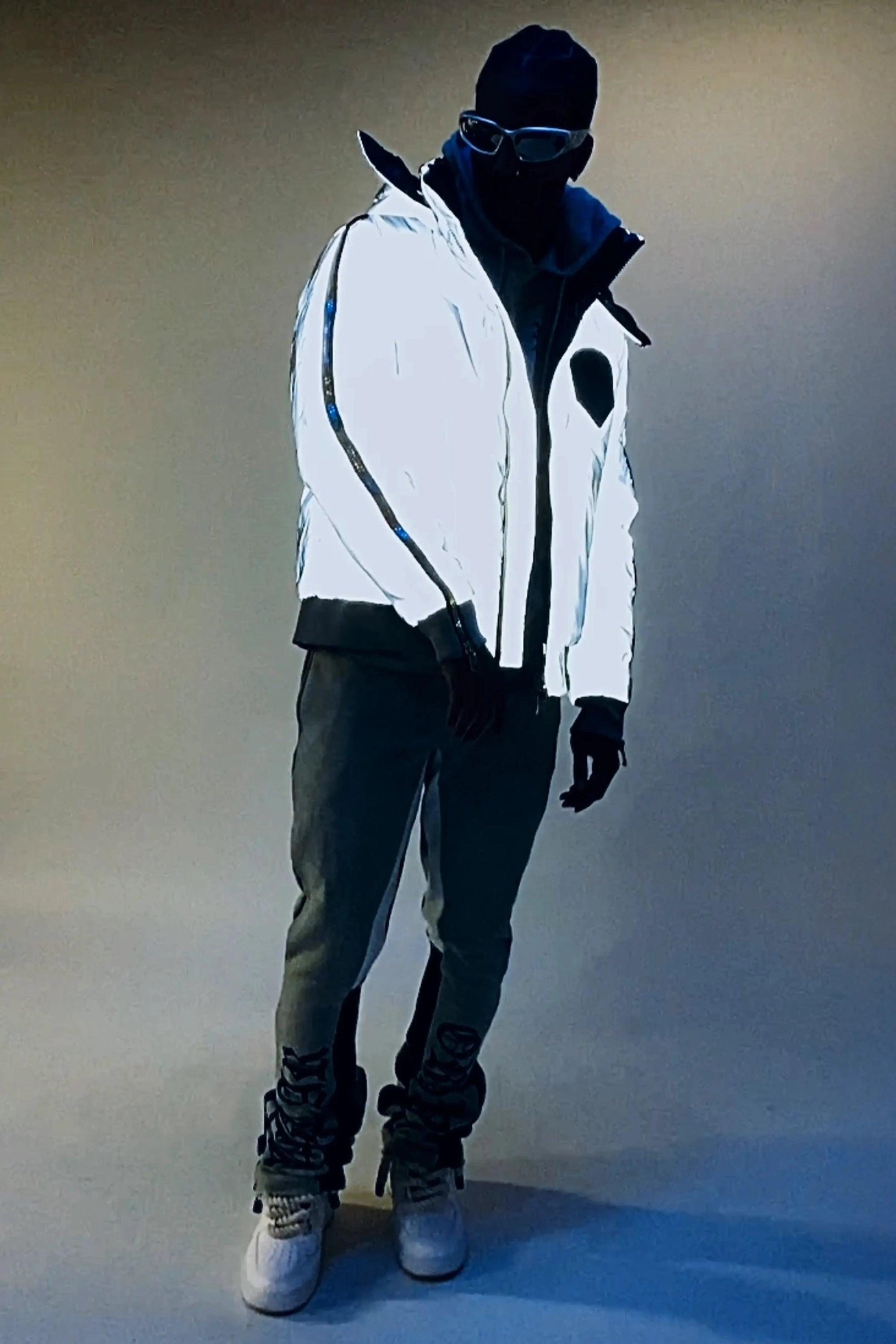 Chin Reflective Puffer Jacket Male Product Image