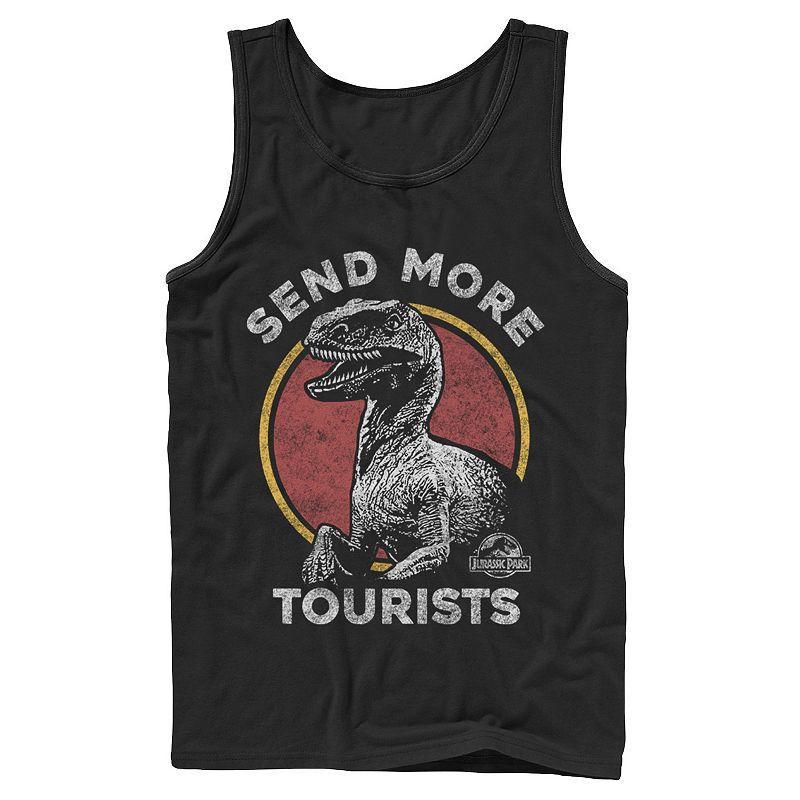 Mens Jurassic Park Raptor Says Send More Tourists Tank Top Product Image