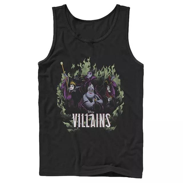 Mens Disney Villains Green Flame Group Shot Tank Top Product Image