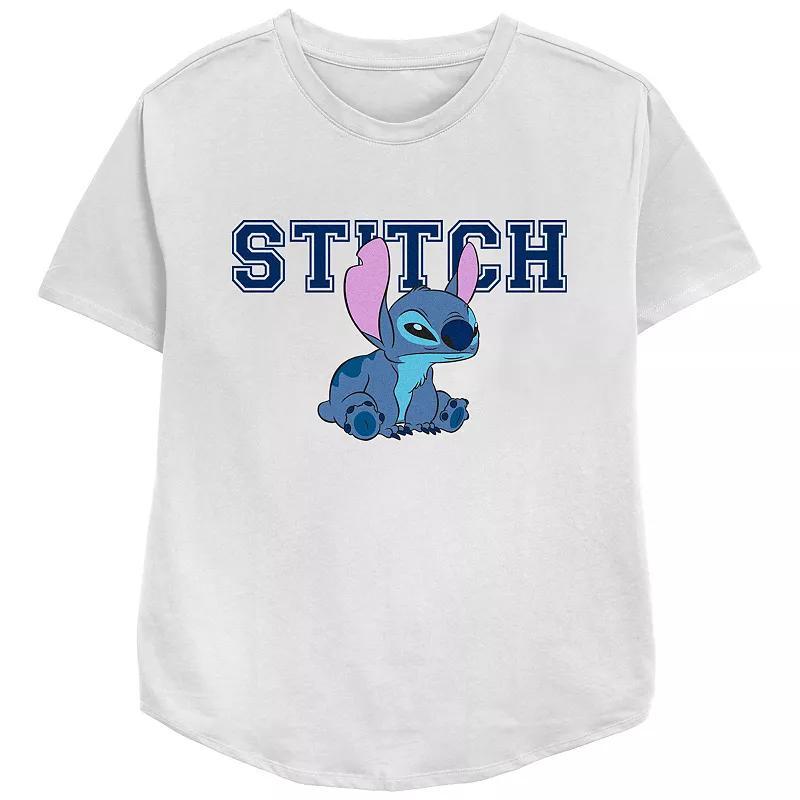 Disneys Lilo & Stitch Angry Sitting Stitch Relaxed Fit Womens Graphic Tee, Girls Product Image