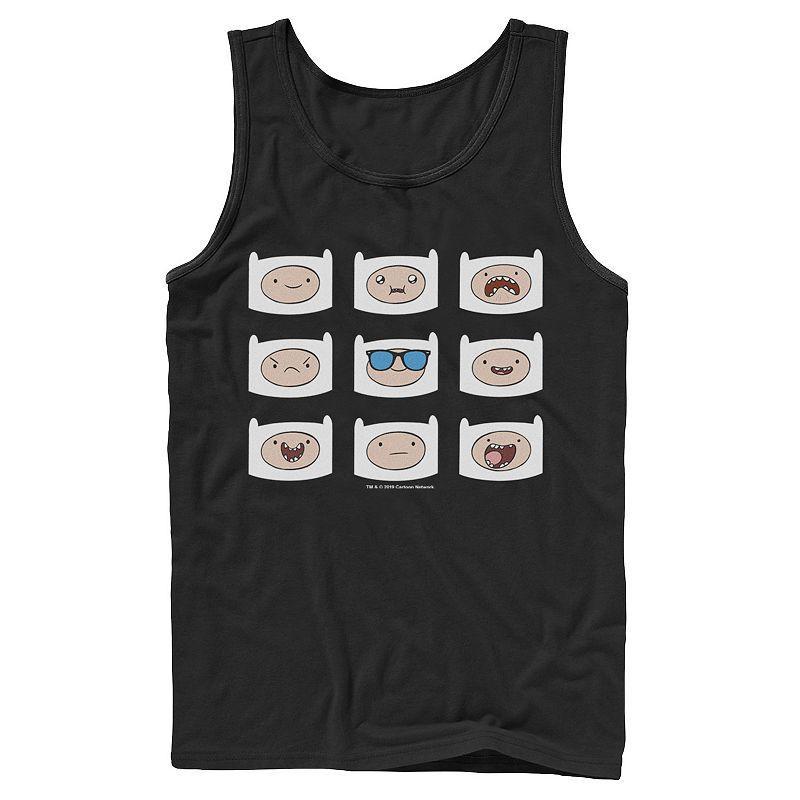 Mens Adventure Time Finns Many Faces Grid Tank Top Product Image