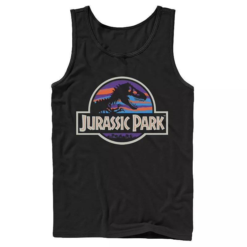 Mens Jurassic Park Abstract Color Logo Tank Top Product Image