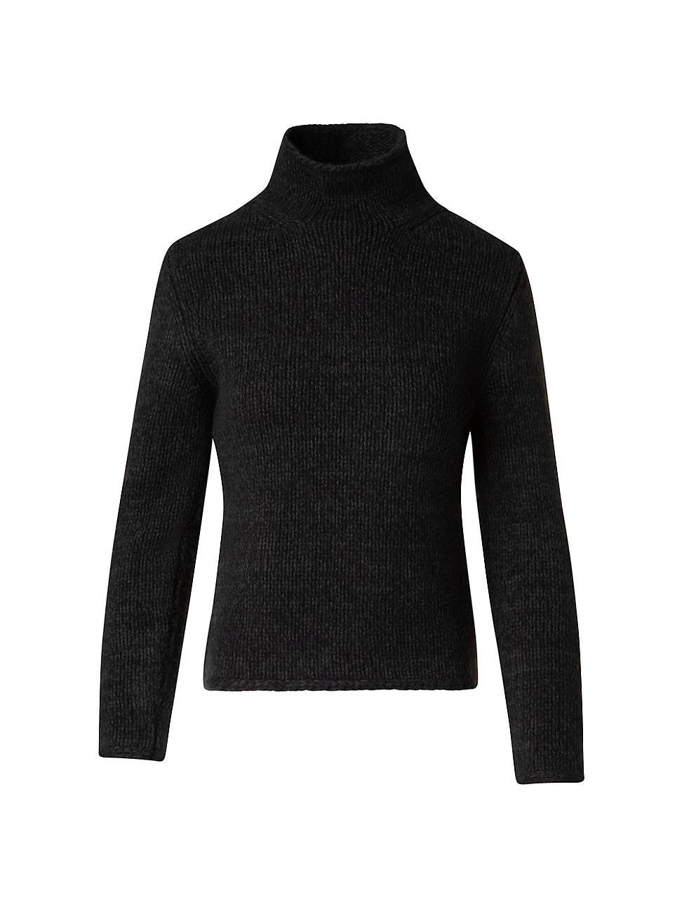 Womens Cashmere-Wool Two-Tone Mouline Sweater Product Image