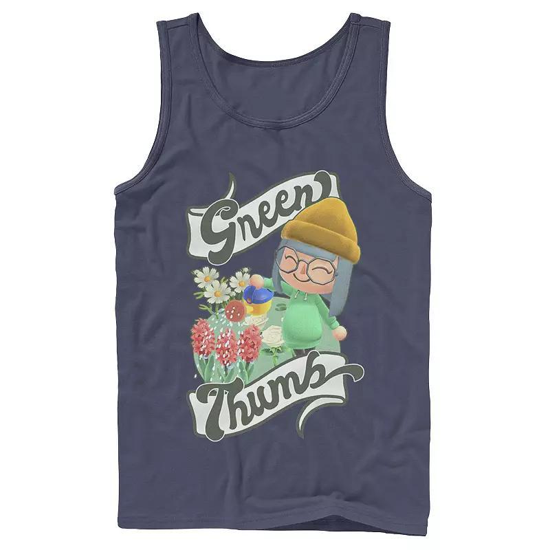 Mens Animal Crossing New Horizons Villager Green Thumb Tank Top Blue Product Image