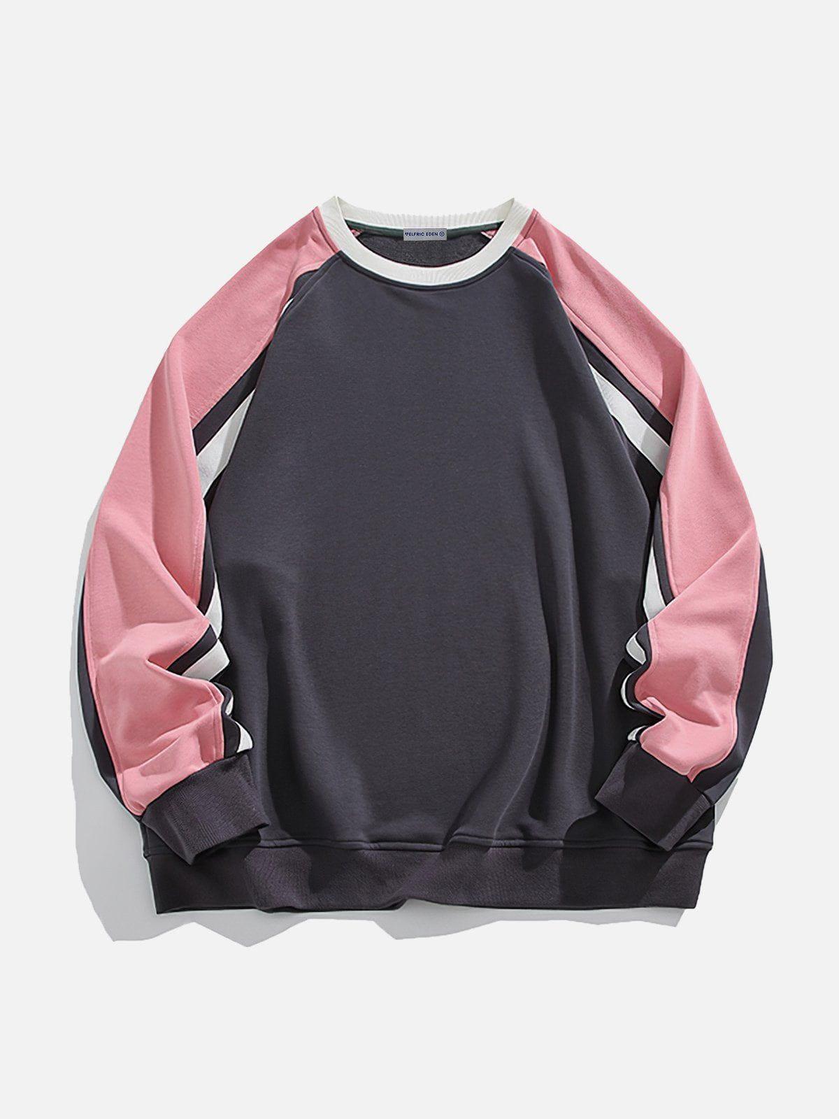 Aelfric Eden Patchwork Color Blocking Sweatshirt Product Image